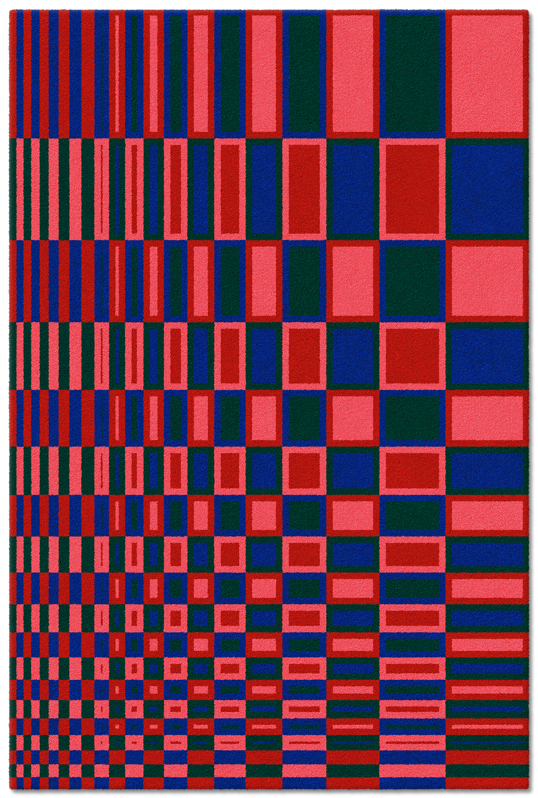 Moderner farbiger Teppich dreidimensionales Muster